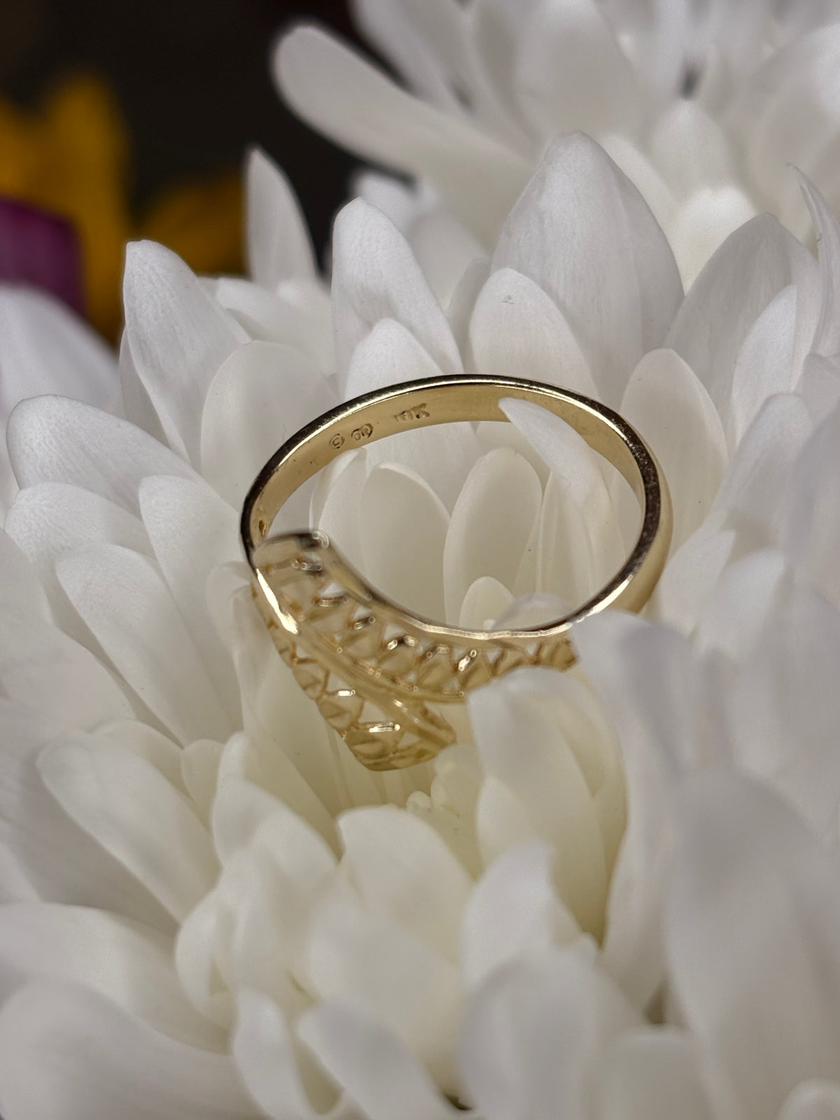 10k Vintage Bypass Anillo