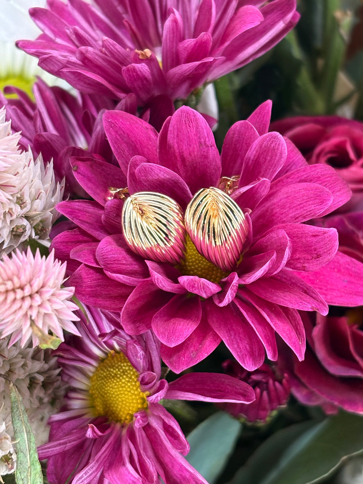 14k Aretes de Hojita