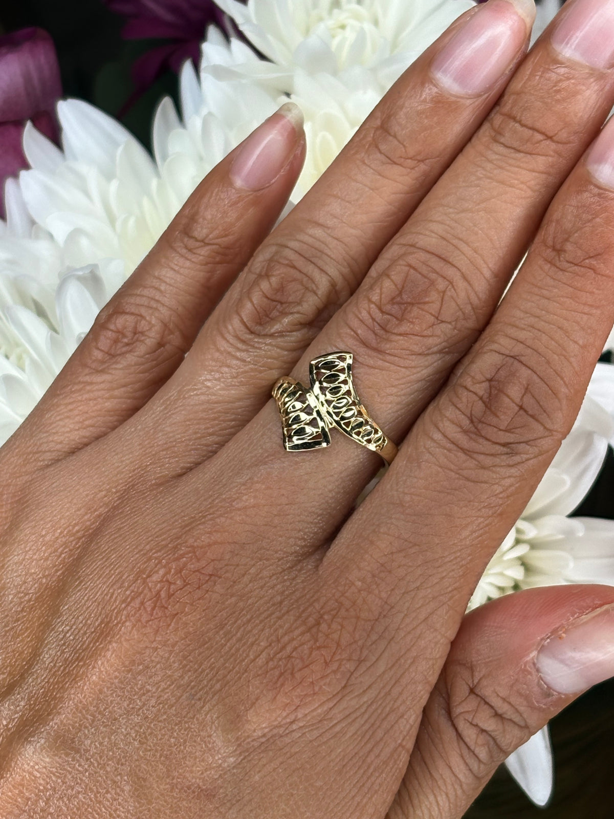 10k Vintage Bypass Anillo