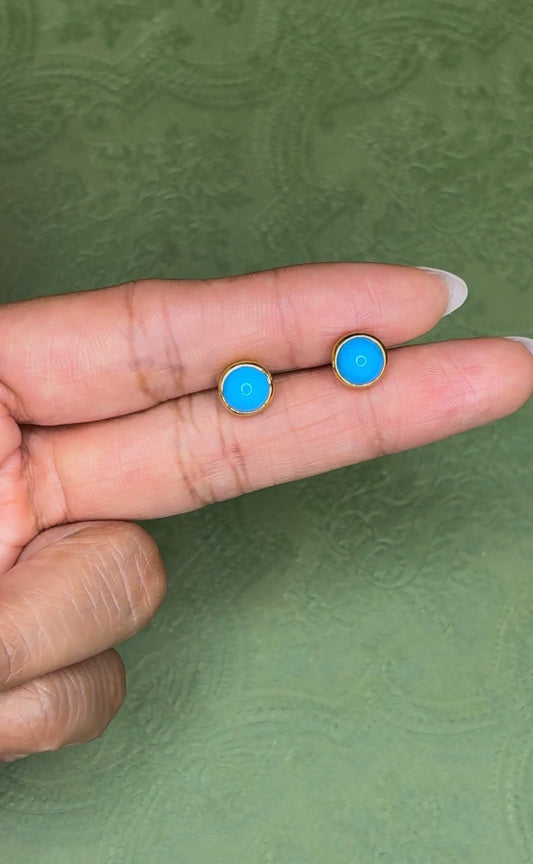 19k “Lisboa” Turquoise Earrings