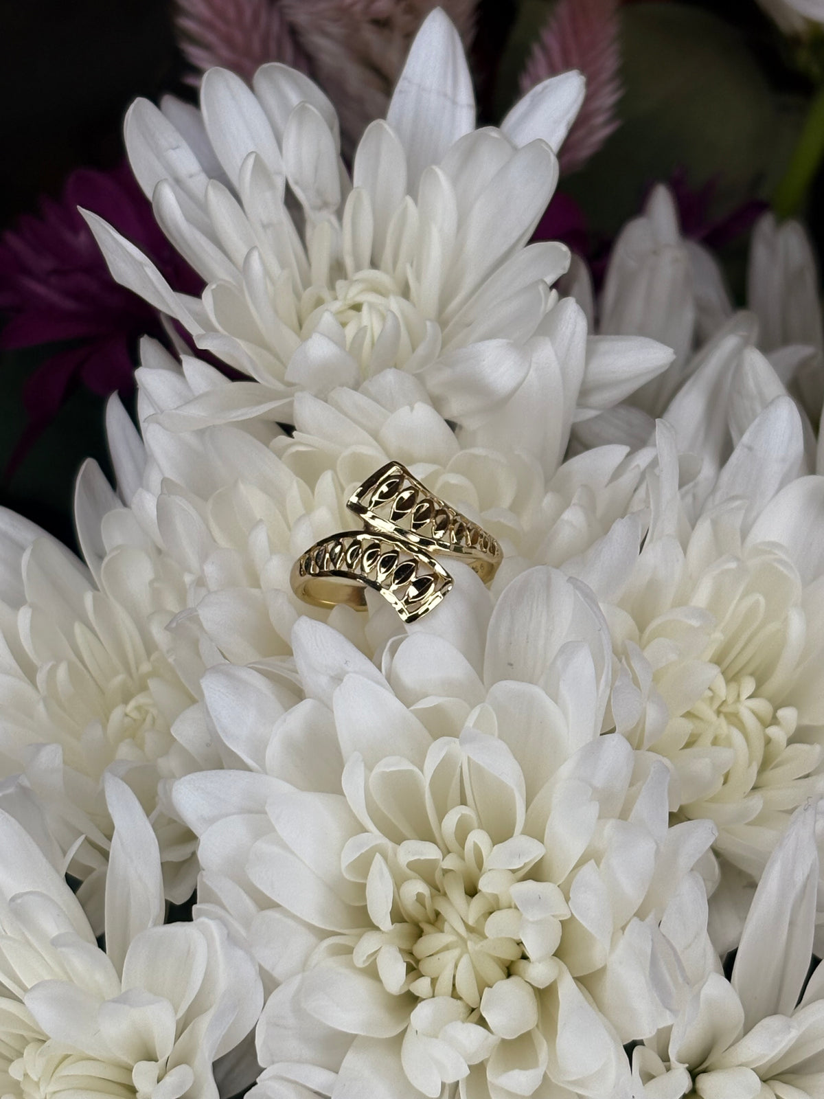 10k Vintage Bypass Anillo