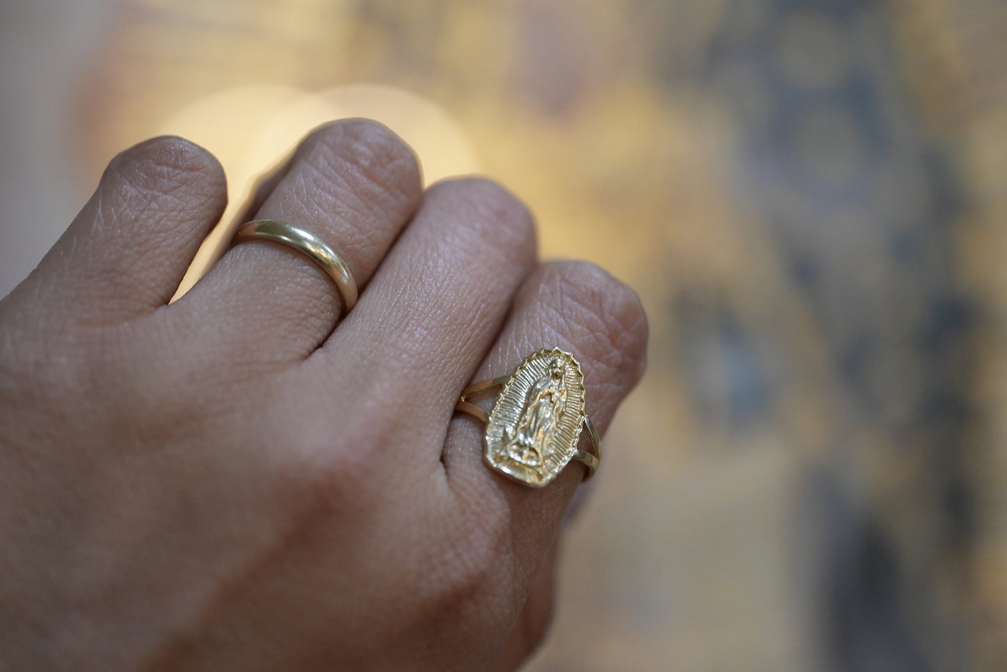 14k Virgen De Guadalupe Ring