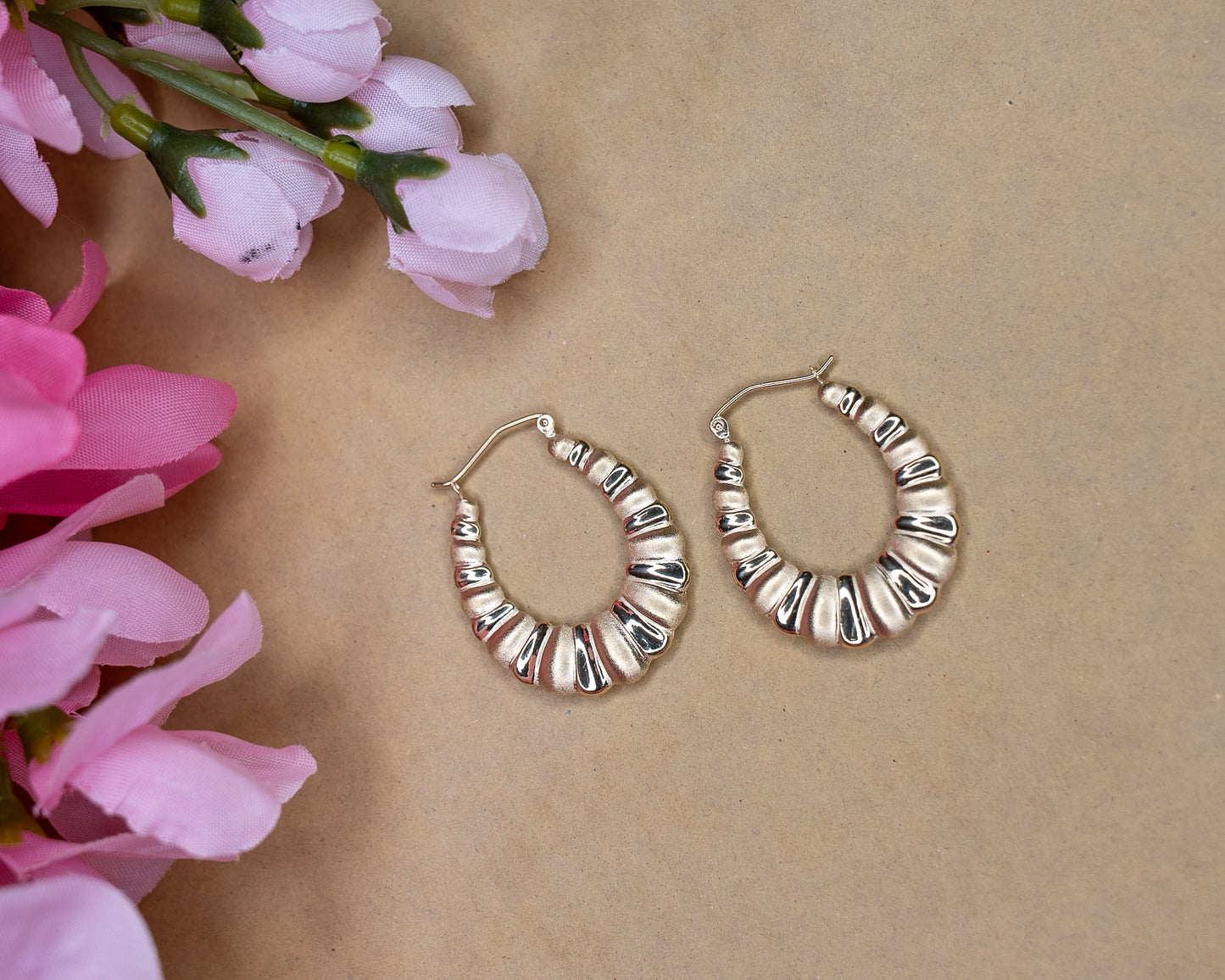 14k Vintage-Inspired Caracol Hoops