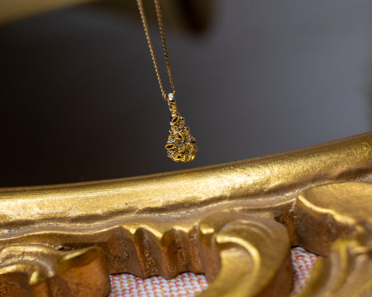 14k Nugget Tear Drop Pendant