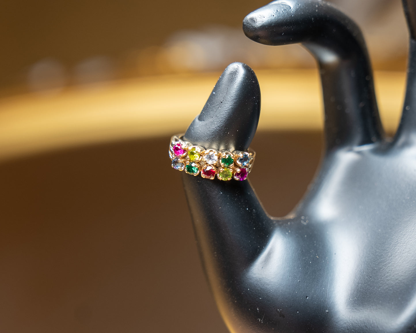 14k Multi-Color CZ Ring