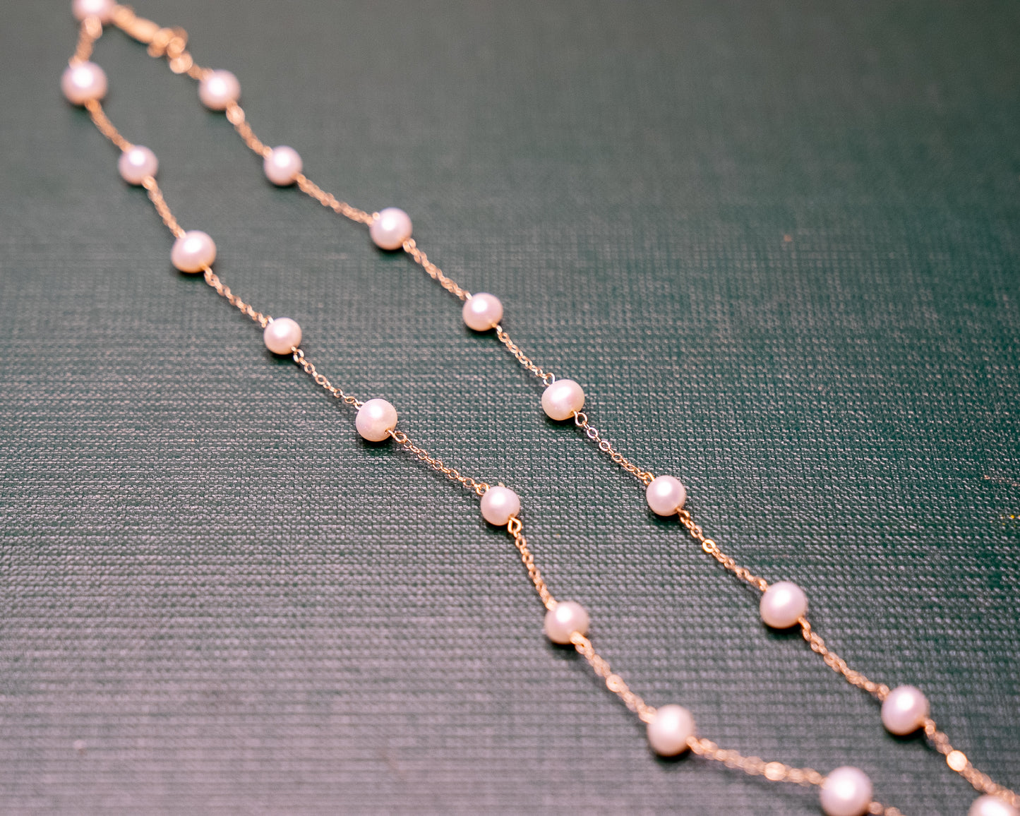 14k Collar De Perlitas